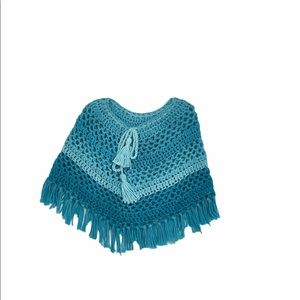 Crocheted infant poncho